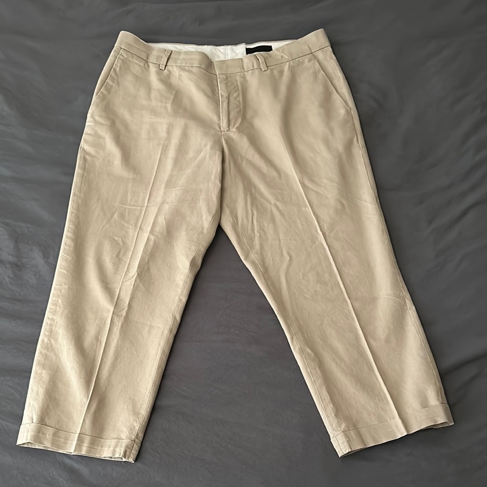 H&M Slim Fit Tan Cropped Chino Pants